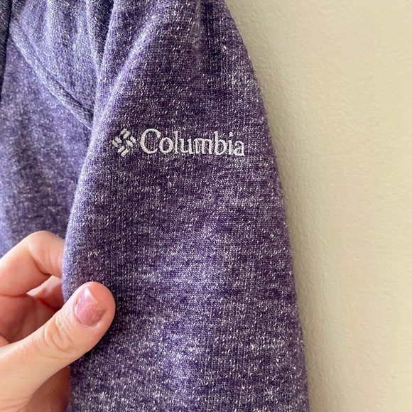 Columbia Cowl Neck Pullover Size Medium Purple Heather - Picture 12 of 15
